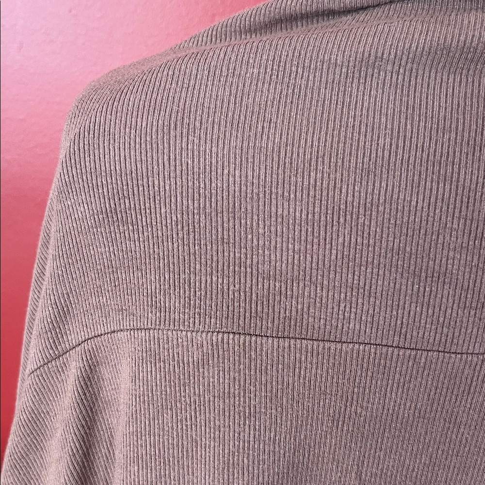 EUC Women's unique Taupe Open Front cardigan - Picture 6 of 13